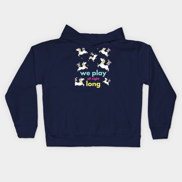 We play all night long - Norris Nuts Kids Hoodie by Printorzo